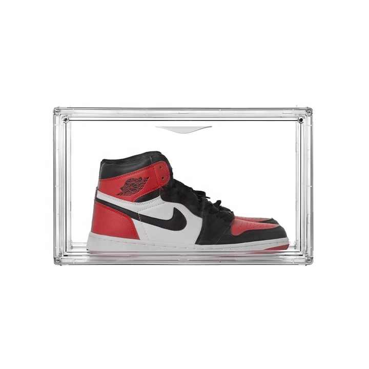 Kickare Sneaker Crates with Side Drop | Clear White | Premium Sneaker Storage Solution
