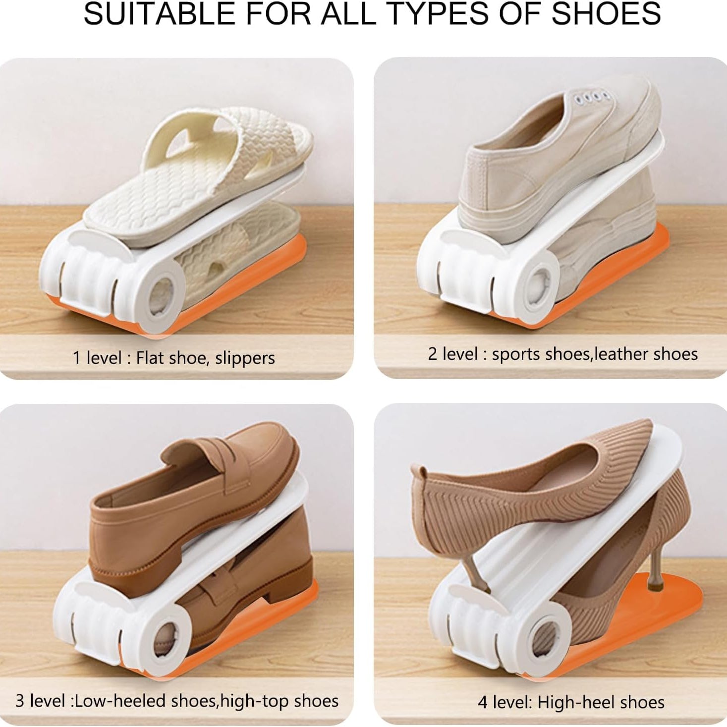 Adjustable Sneaker Slot Organizer Stand